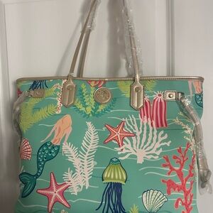 Spartina 449 Mermaid Print Tote Bag - Multicolor